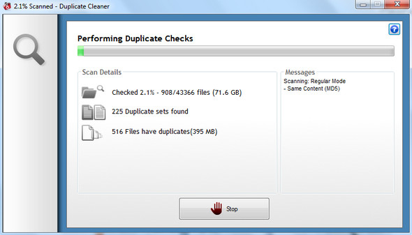 Scanning for Duplicate Files