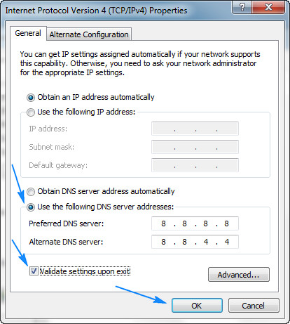 Change DNS Server Addresses