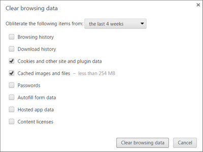 Clearing Browsing Data