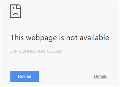 Err Connection Closed on Chrome